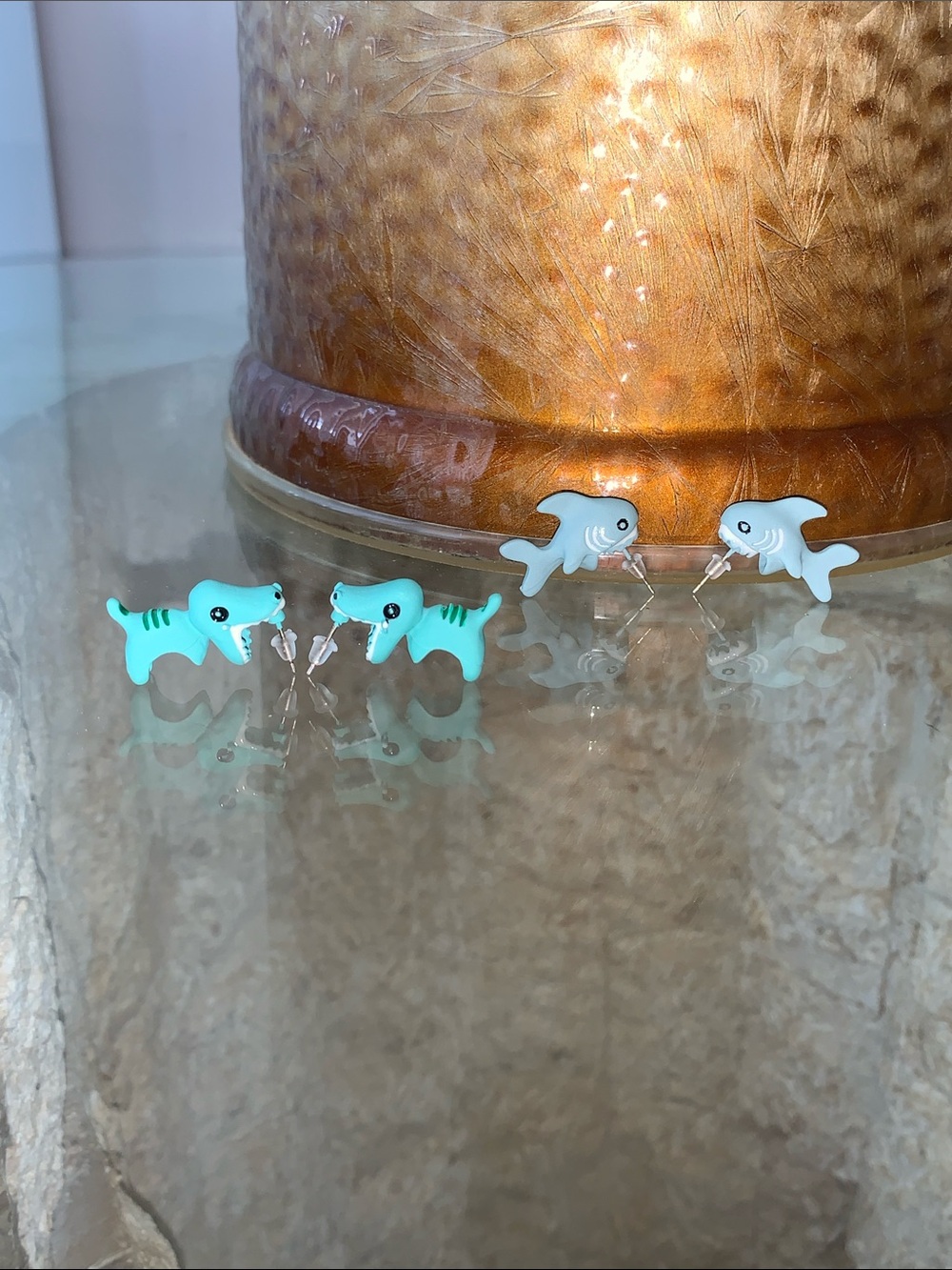 Cute Blue Shark & Gator Kids/Adult Stud Earrings (Choose 1)